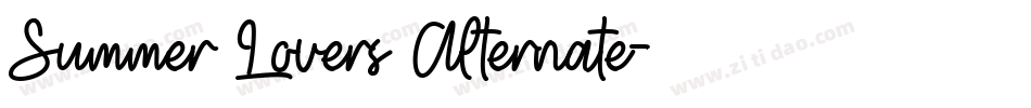 Summer Lovers Alternate字体转换